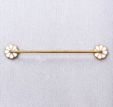 Brass Mother of Pearl Bathroom Towel Bar